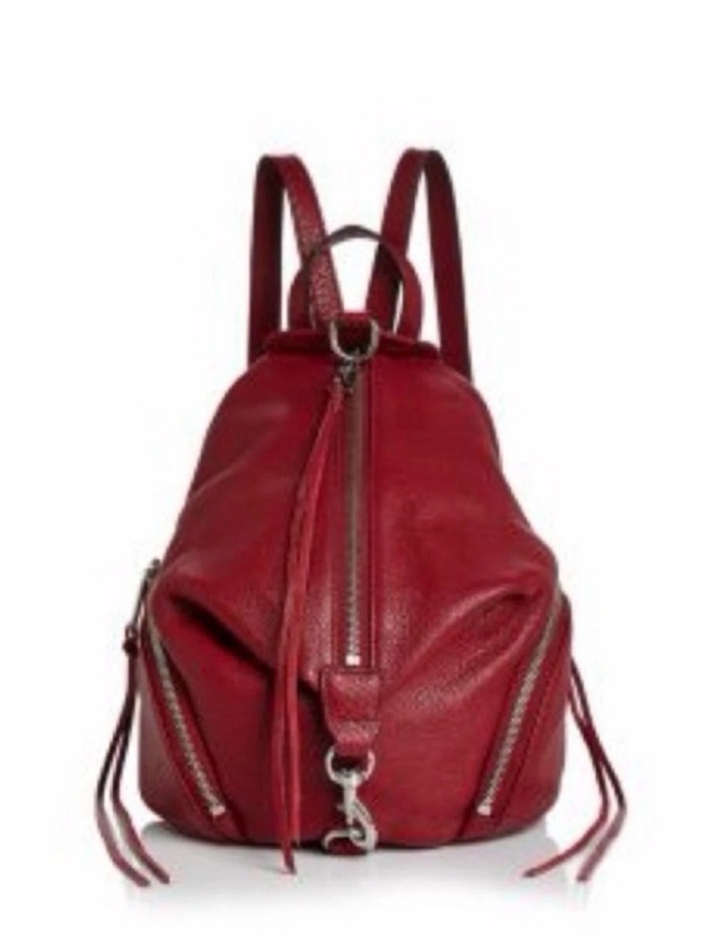 Red Leather Mini Backpack - Stylish Women's Backpack